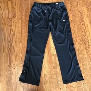 PUMA Black Tear Away Training Pants